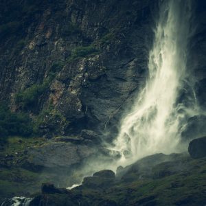 Scenic Norwegian Waterfall